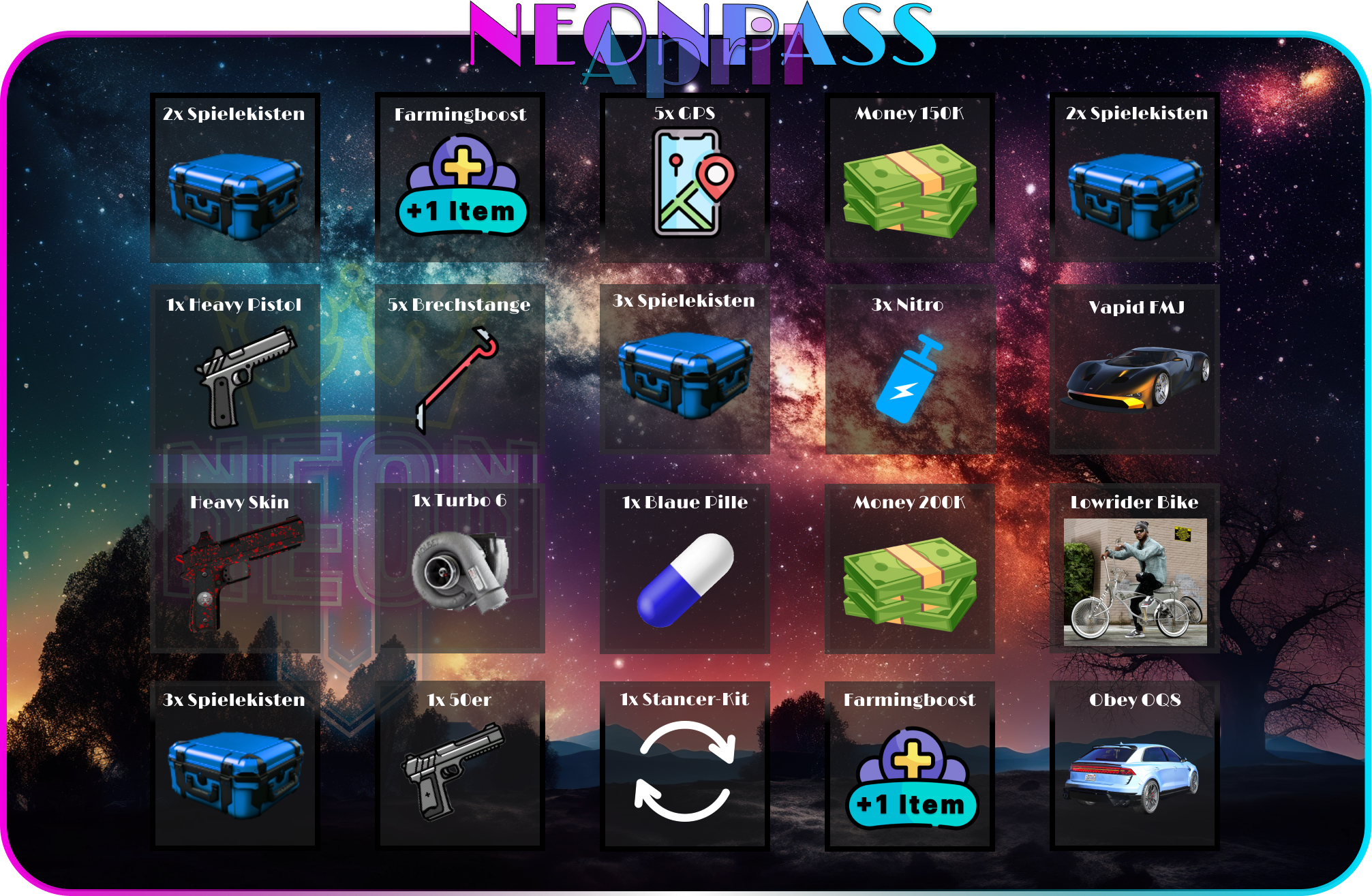 NeonV Pass